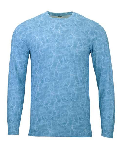 Paragon Men's Belize Sublimated Long Sleeve T-Shirt - Caribbean Water Front