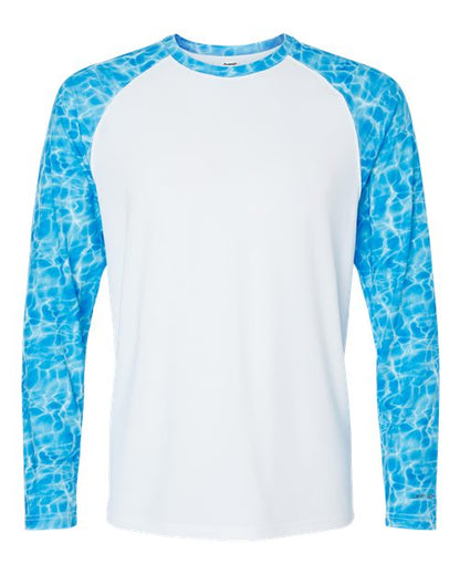 Paragon Men's Panama Colorblocked Long Sleeve T-Shirt - Blue Water Front