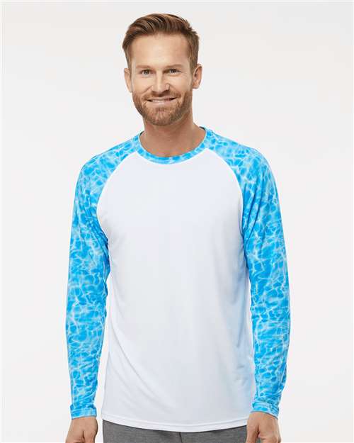 Paragon Men's Panama Colorblocked Long Sleeve T-Shirt - Model Front
