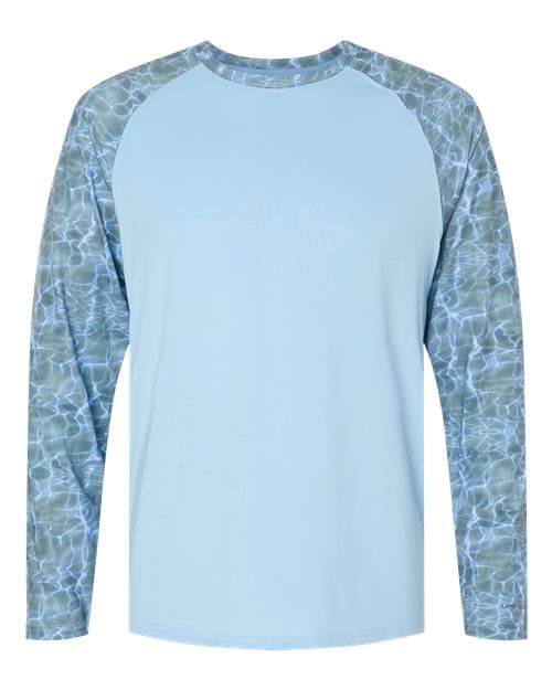 Paragon Men's Panama Colorblocked Long Sleeve T-Shirt - Grey Mist Water Front