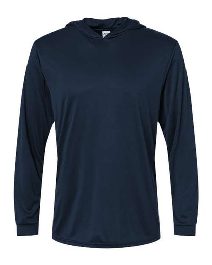 Paragon Unisex Bahama Performance Hooded Long Sleeve T-Shirt - Navy Front