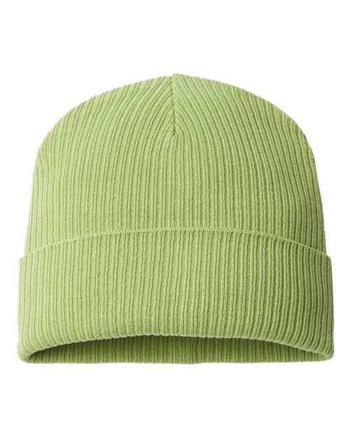 Atlantis Headwear Sustainable Cuffed Beanie - Leaf Green Front