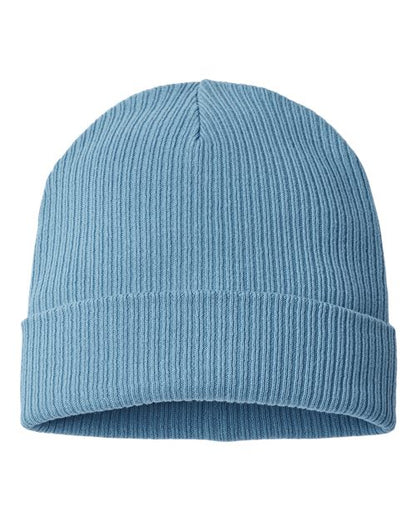 Atlantis Headwear Sustainable Cuffed Beanie - Light Avio Blue Front