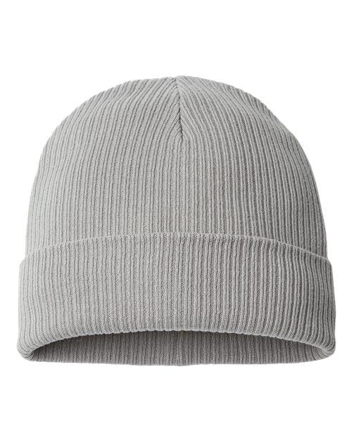 Atlantis Headwear Sustainable Cuffed Beanie - Light Grey Front