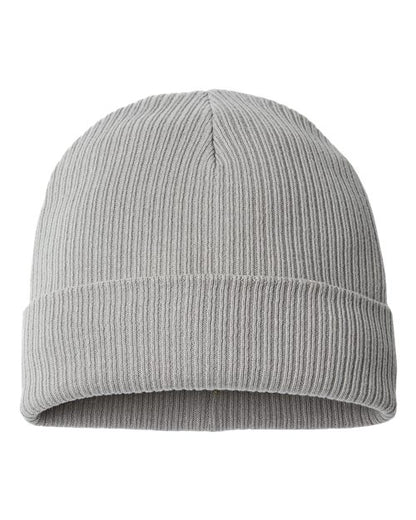 Atlantis Headwear Sustainable Cuffed Beanie - Light Grey Front
