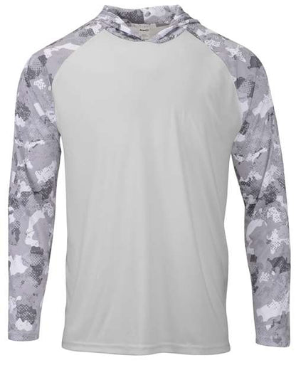 Paragon Unisex Tortuga Extreme Performance Hooded Long Sleeve T-Shirt - Aluminum Front