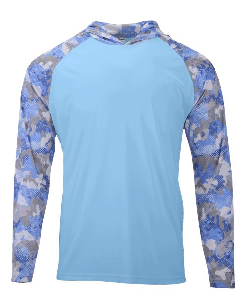 Paragon Unisex Tortuga Extreme Performance Hooded Long Sleeve T-Shirt - Blue Mist Front
