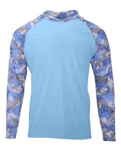 Paragon Unisex Tortuga Extreme Performance Hooded Long Sleeve T-Shirt - Blue Mist Front