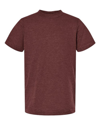 Tultex Youth Fine Jersey T-Shirt - Heather Burgundy Front
