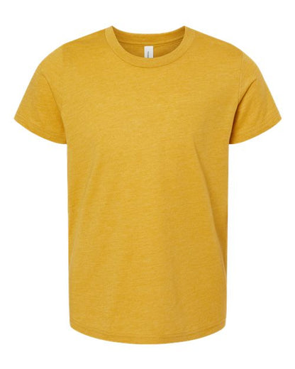 BELLA + CANVAS Youth CVC Jersey Tee - Heather Mustard Front