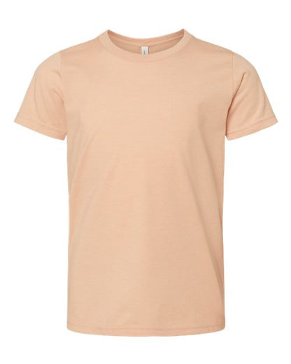 BELLA + CANVAS Youth CVC Jersey Tee - Heather Peach Front