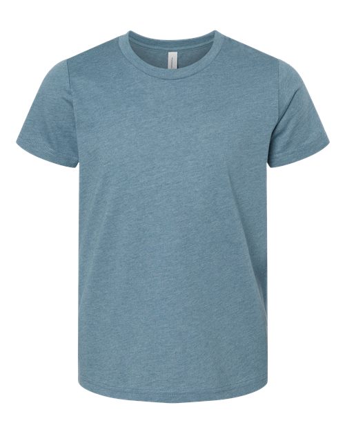 BELLA + CANVAS Youth CVC Jersey Tee - Heather Slate Front