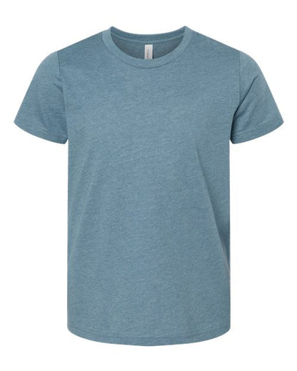 BELLA + CANVAS Youth CVC Jersey Tee - Heather Slate Front