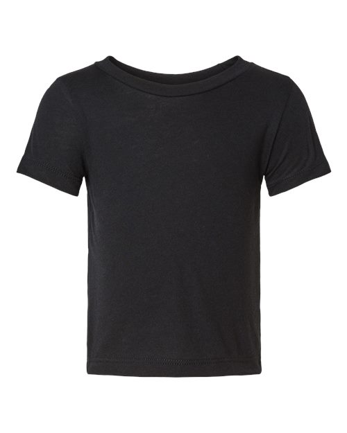 BELLA + CANVAS Infant Triblend Tee - Solid Black Triblend Front