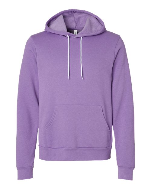 BELLA + CANVAS Unisex Sponge Fleece Hoodie Sweatshirt - Heather Team Purple Front