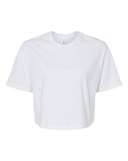 BELLA + CANVAS Women's Jersey Crop Tee - White Front