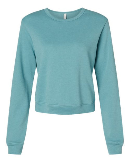 BELLA + CANVAS Women's Sponge Fleece Crewneck Sweatshirt - Heather Blue Lagoon Front
