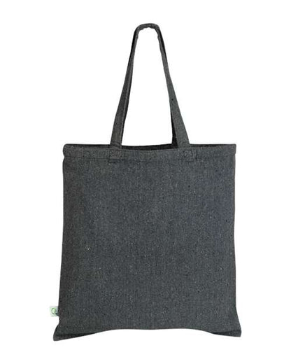 Q-Tees Sustainable Canvas Tote Bag - Dark Grey Front