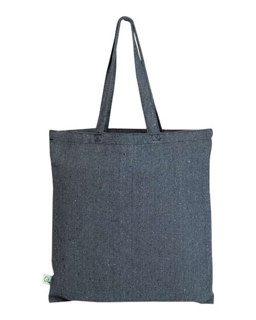 Q-Tees Sustainable Canvas Tote Bag - Navy Blue Front