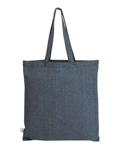 Q-Tees Sustainable Canvas Tote Bag - Navy Blue Front
