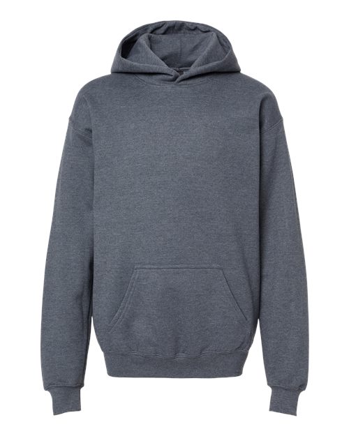Youth Softstyle® Midweight Hooded Sweatshirt - Dark Heather Front