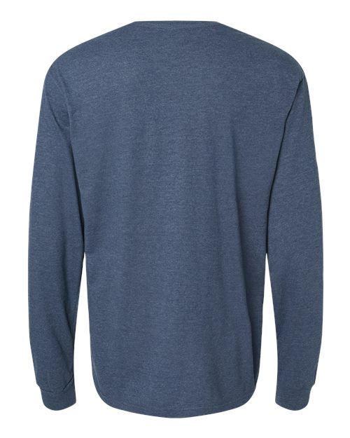 Unisex Softstyle® CVC Long Sleeve T-Shirt - Navy Mist Back