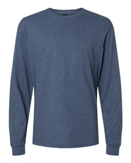 Unisex Softstyle® CVC Long Sleeve T-Shirt - Navy Mist Front