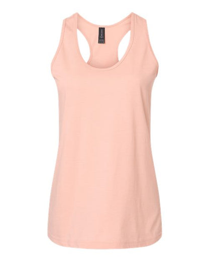 Women's Softstyle® CVC Racerback Tank Top - Dusty Rose Front