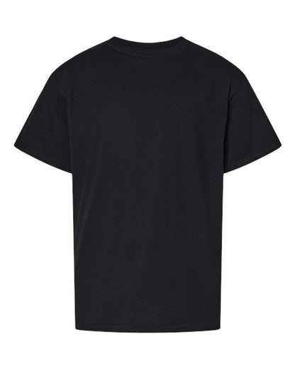 Youth Softstyle® CVC T-Shirt - Pitch Black Front
