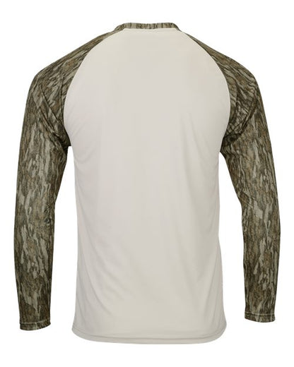 Paragon Men's Jackson Mossy Oak Colorblocked Long Sleeve T-Shirt - Back
