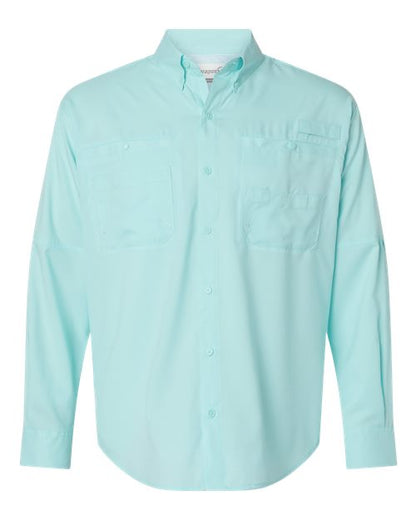 Paragon Men's Kitty Hawk Performance Fishing Shirt - Aqua Blue Front