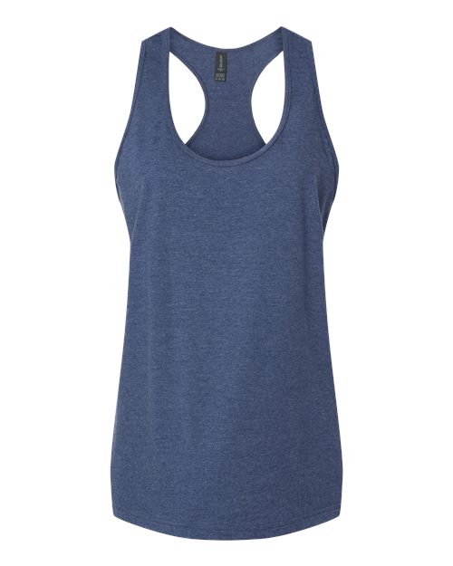 Women's Softstyle® CVC Racerback Tank Top - Navy Mist Front