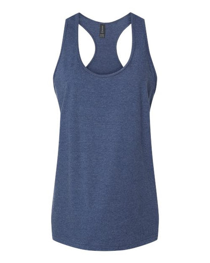 Women's Softstyle® CVC Racerback Tank Top - Navy Mist Front