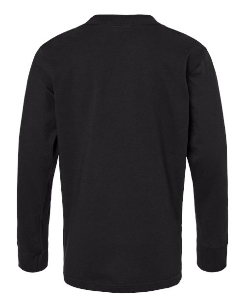 Next Level Youth Cotton Long Sleeve Tee - Back