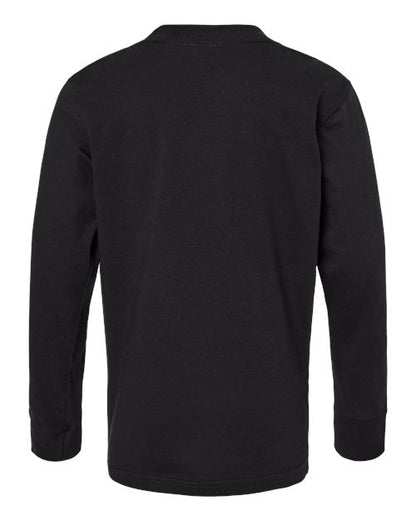 Next Level Youth Cotton Long Sleeve Tee - Back