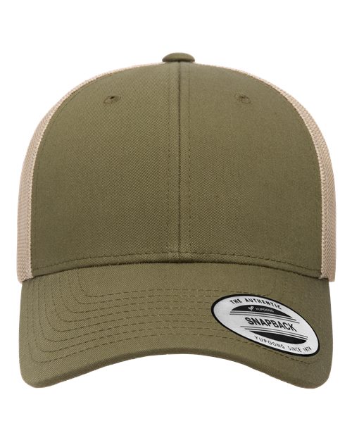 YP Classics Elite Cap - Moss Green/ Khaki Front