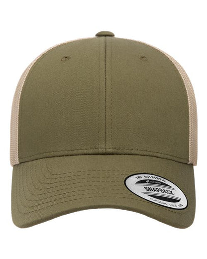 YP Classics Elite Cap - Moss Green/ Khaki Front