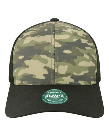 LEGACY Reclaim Mid-Pro Adjustable Cap - Dark Olive Green Camo/ Black Front