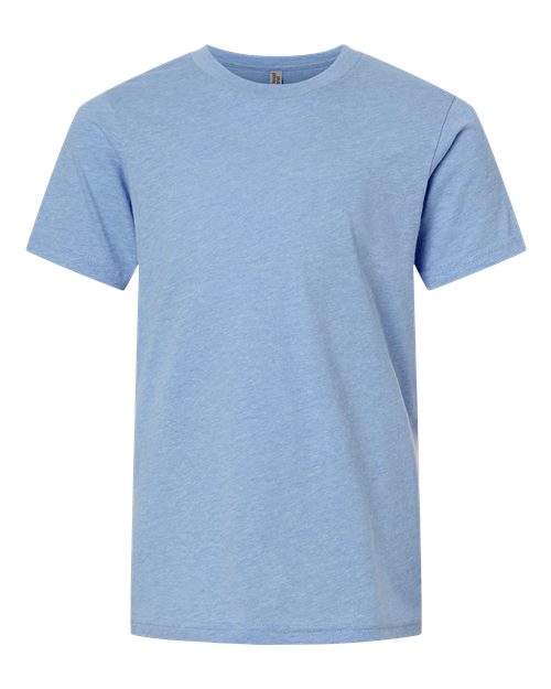 Next Level Youth CVC Tee - Heather Columbia Blue Front