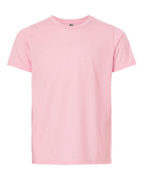 Next Level Youth CVC Tee - Heather Light Pink Front