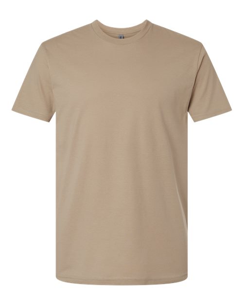 Next Level Unisex Cotton Tee - Tan Front