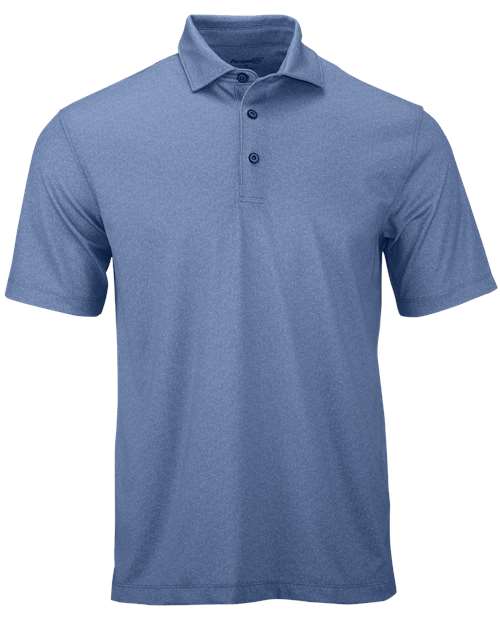 Paragon Men's Derby Sublimated Heathered Polo - Blue Heather Front