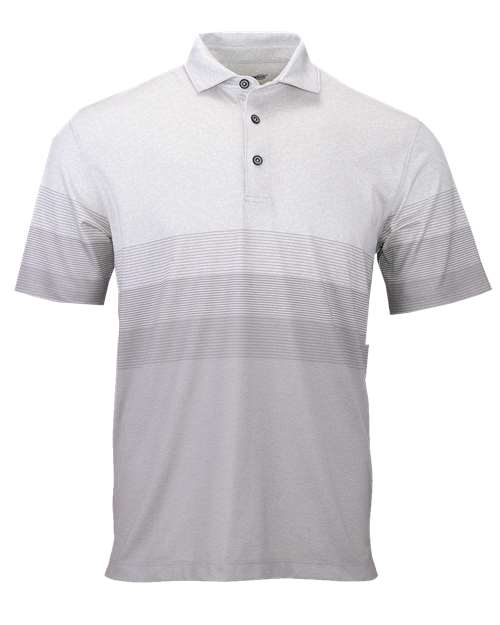 Paragon Men's Belmont Sublimated Heathered Polo - Ash Heather Front