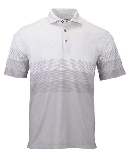 Paragon Men's Belmont Sublimated Heathered Polo - Ash Heather Front
