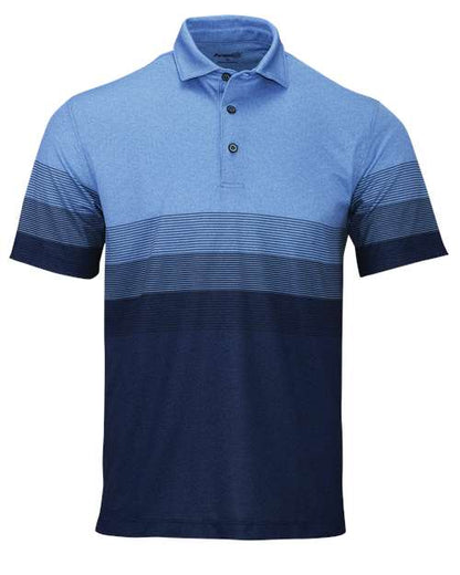 Paragon Men's Belmont Sublimated Heathered Polo - Blue Heather Front