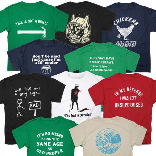 Best Selling Bundle - 10 Funny Graphic Tees Pack Unisex Heavyweight T-Shirt