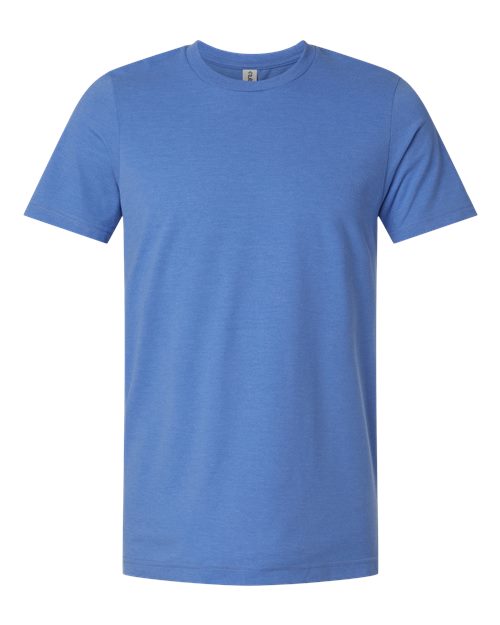 Tultex Unisex Combed CVC T-Shirt - Heather Columbia Blue Front