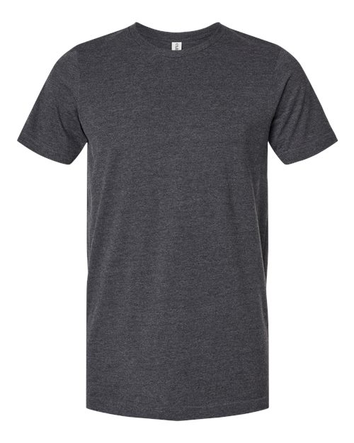 Tultex Unisex Combed CVC T-Shirt - Heather Dark Grey Front