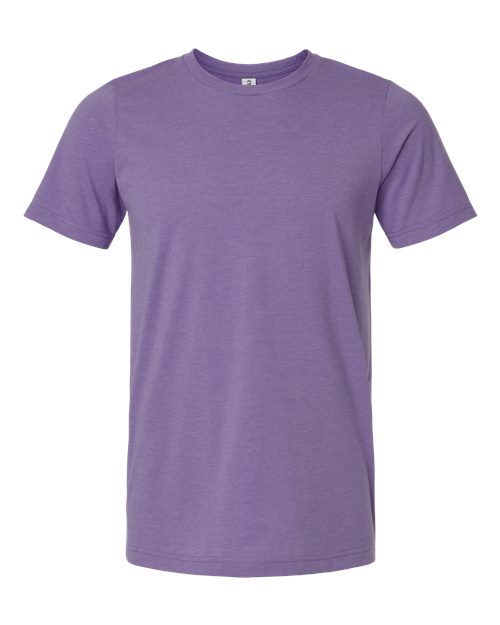 Tultex Unisex Combed CVC T-Shirt - Heather Deep Purple Front
