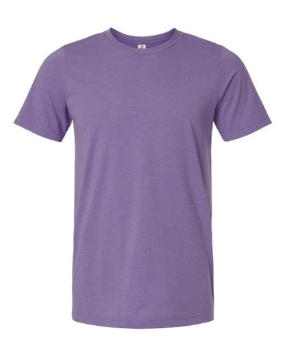 Tultex Unisex Combed CVC T-Shirt - Heather Deep Purple Front